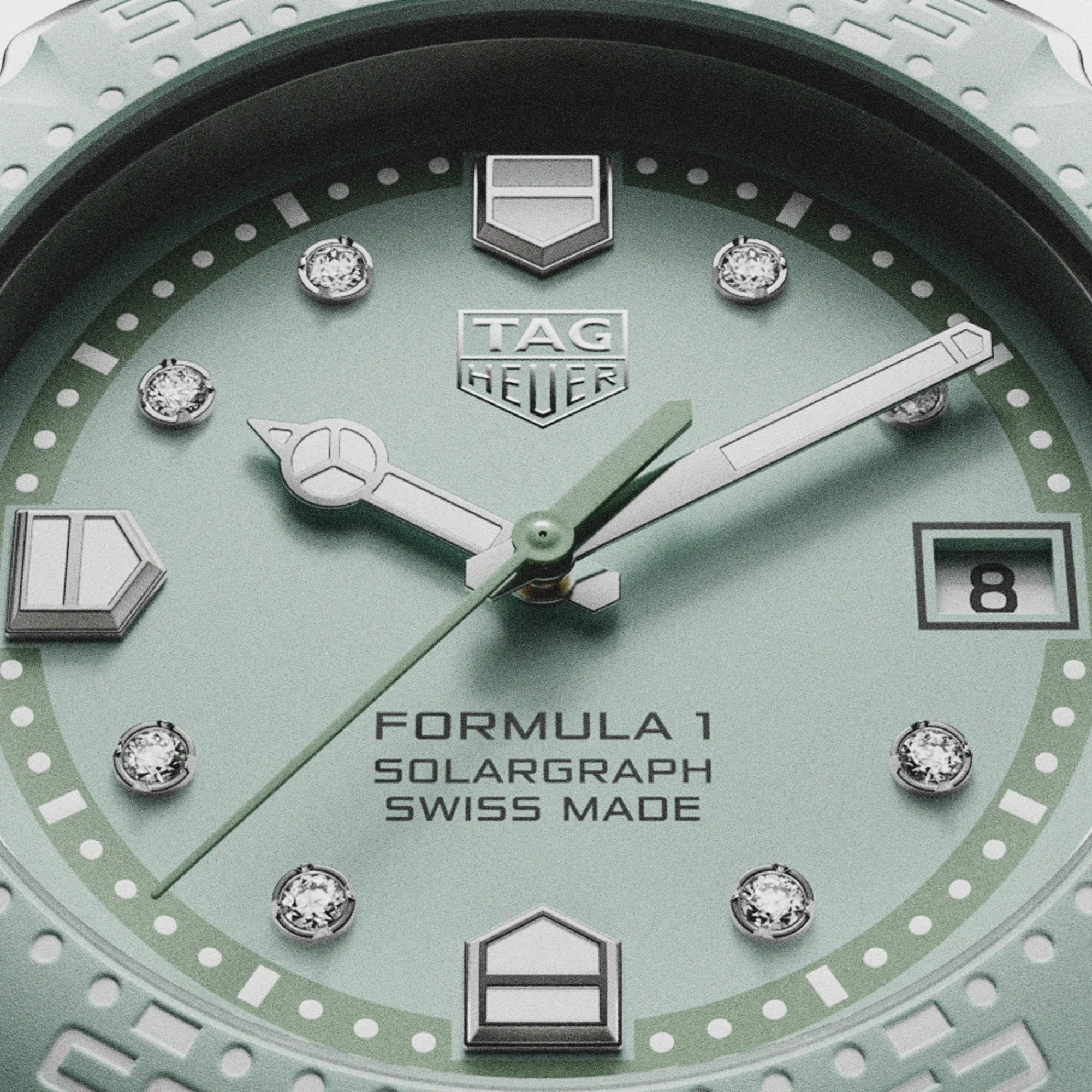 TAG Heuer Formula 1 Solargraph Green Dial Watch, 38mm