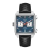 TAG Heuer Monaco Calibre 11 Automatic Mens Blue Leather Chronograph Watch, 39mm