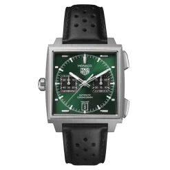 TAG Heuer Monaco Chronograph Green Dial Watch, 39mm Sale