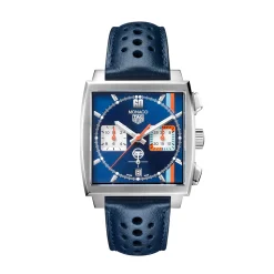 TAG Heuer Monaco Gulf Watch Blue Square Dial, 39mm Clearance