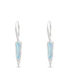 Tapered Blue Topaz Drop Earrings Clearance
