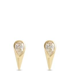 Teardrop Diamond Studs, ⅓ Total Carat Weight, 14K Yellow Gold Best