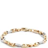 Toscano Anchor Link Two-Tone Bracelet, 14k White and Yellow Gold Hot
