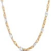 Toscano Anchor Link Two-Tone Necklace, 14k White and Yellow Gold Online