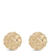 Toscano Basket Weave Button Studs, 14K Yellow Gold Online