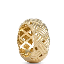 Toscano Basket Weave Ring, 14K Yellow Gold, Size 7.0 Discount