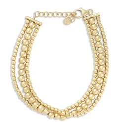 Toscano Beaded Rows Bracelet, 14K Yellow Gold Sale