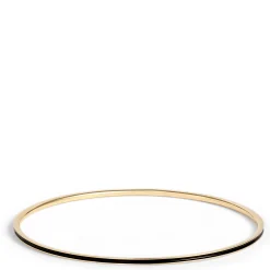 Toscano Black Enamel Slip On Bangle, 14K Yellow Gold Best