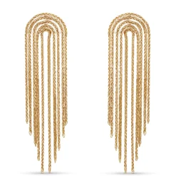 Toscano Chain Dangle Arch Earrings, 14K Yellow Gold Best