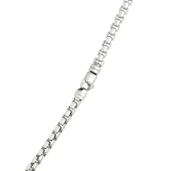 Toscano Classic Round Box Link Necklace, Sterling Silver