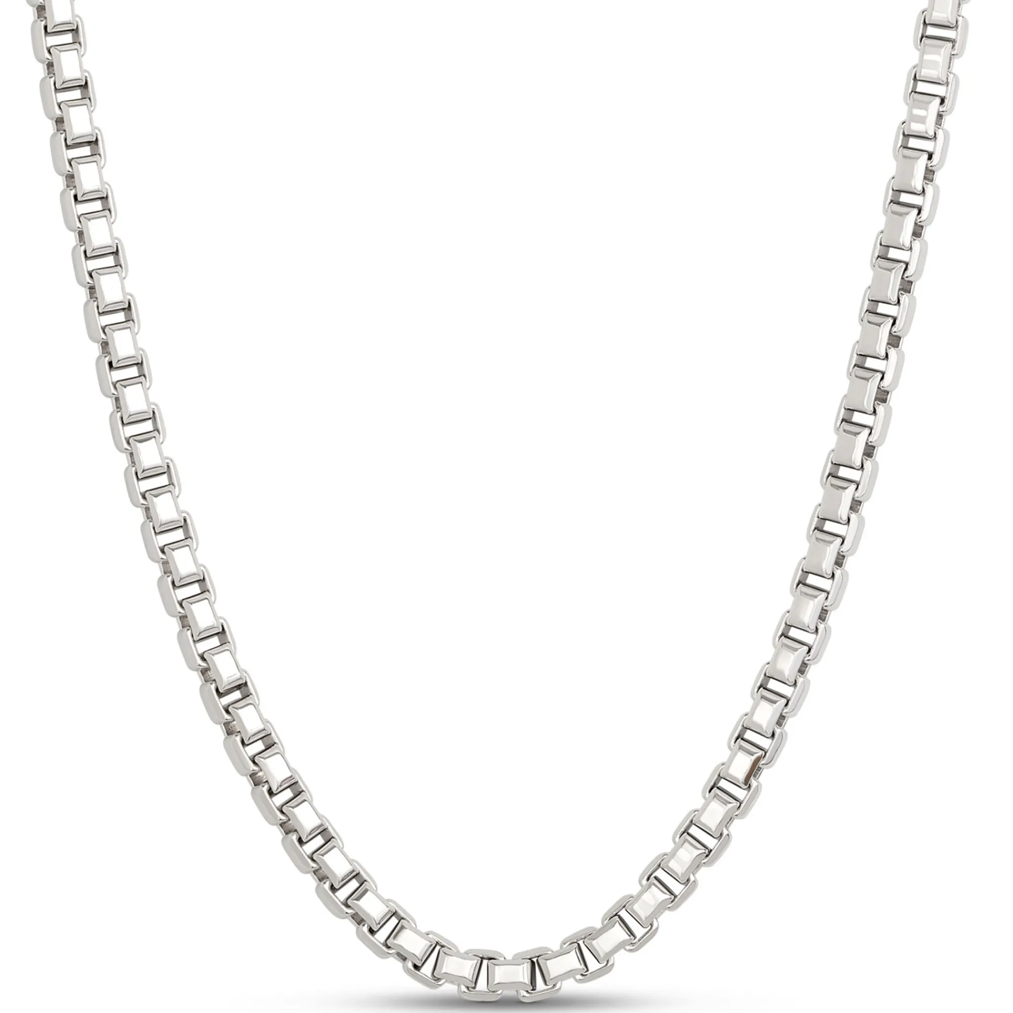 Toscano Classic Veneziana Link Necklace, Sterling Silver New
