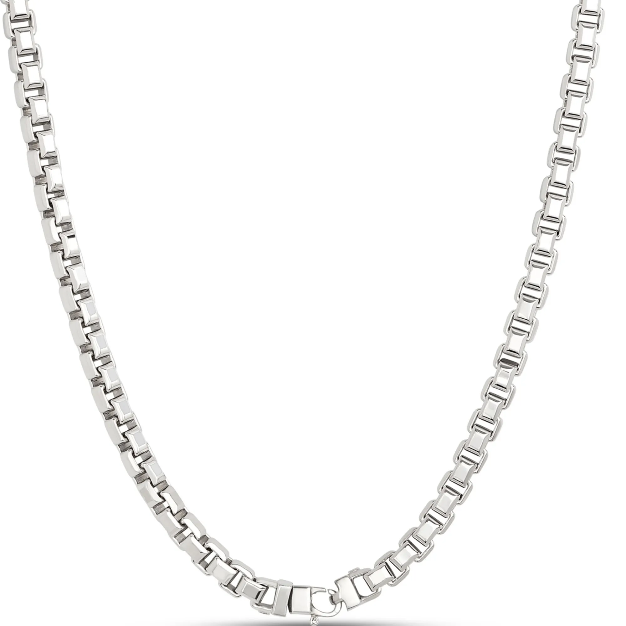 Toscano Classic Veneziana Link Necklace, Sterling Silver New