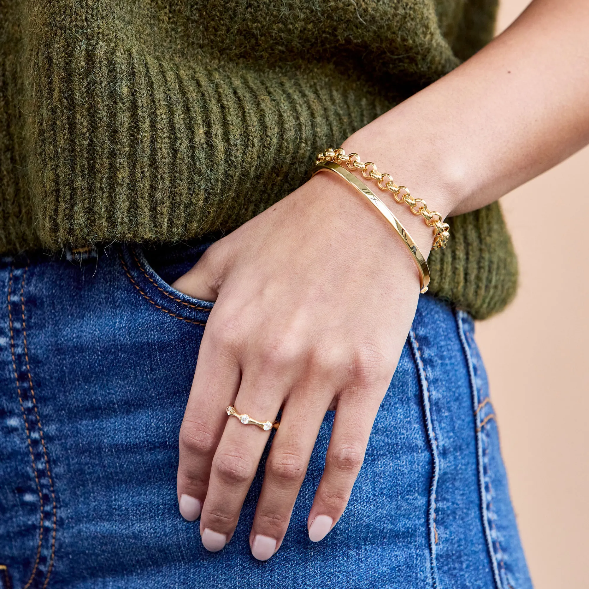 Toscano Cushion Shaped Bangle 14K Outlet