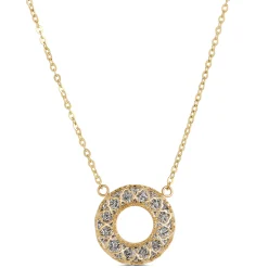 Toscano Diamond Cut Circle Pendant, 14K White and Yellow Gold Sale