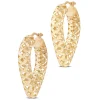 Toscano Diamond Cut Hoop Earrings, 14K Yellow Gold Outlet