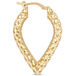 Toscano Diamond Cut Hoop Earrings, 14K Yellow Gold Outlet