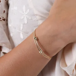 Toscano Double Love Knot Cuff Bangle 14K Sale