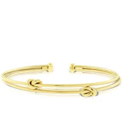 Toscano Double Love Knot Cuff Bangle 14K Sale