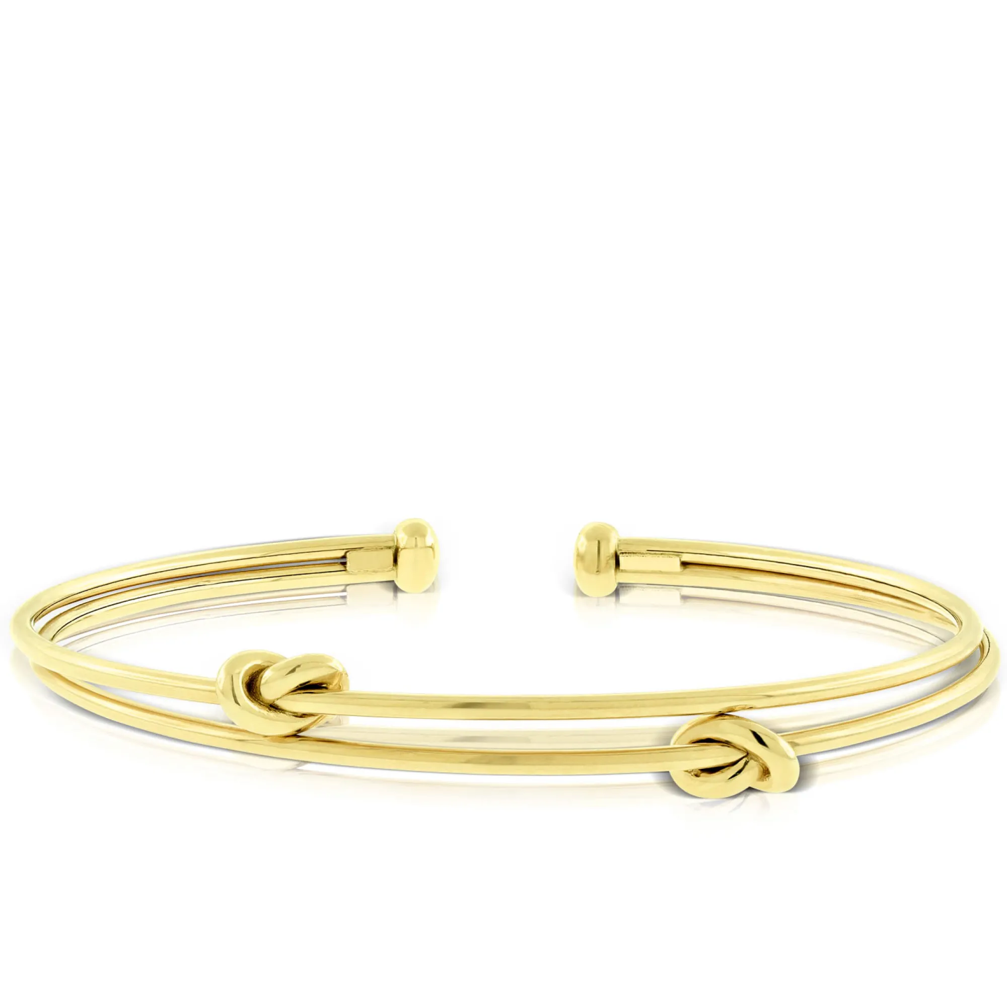 Toscano Double Love Knot Cuff Bangle 14K Sale