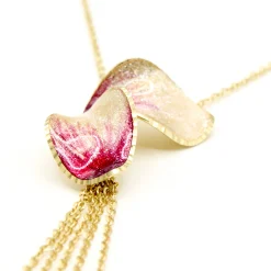 Toscano Enamel and Gold Petal Necklace, 14K Yellow Gold Best