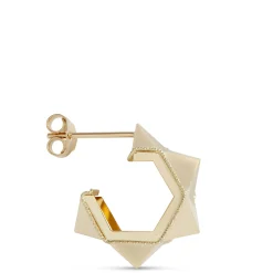 Toscano Faceted Ball Hoops, 14K Yellow Gold Clearance