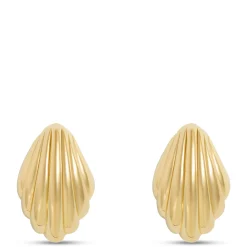 Toscano Fluted Earrings, 14K Yellow Gold Clearance