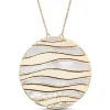 Toscano Gold and Mother-of-Pearl Necklace, 14K Yellow Gold New
