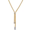 Toscano Gold Lariat Necklace, ⅔ Total Carat Weight, 18K Yellow Gold Hot