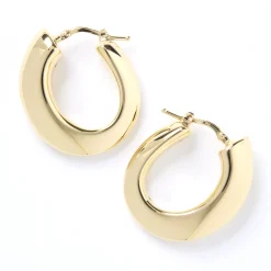Toscano Graduated Oval Hoop Earrings, 14K Yellow gold Best
