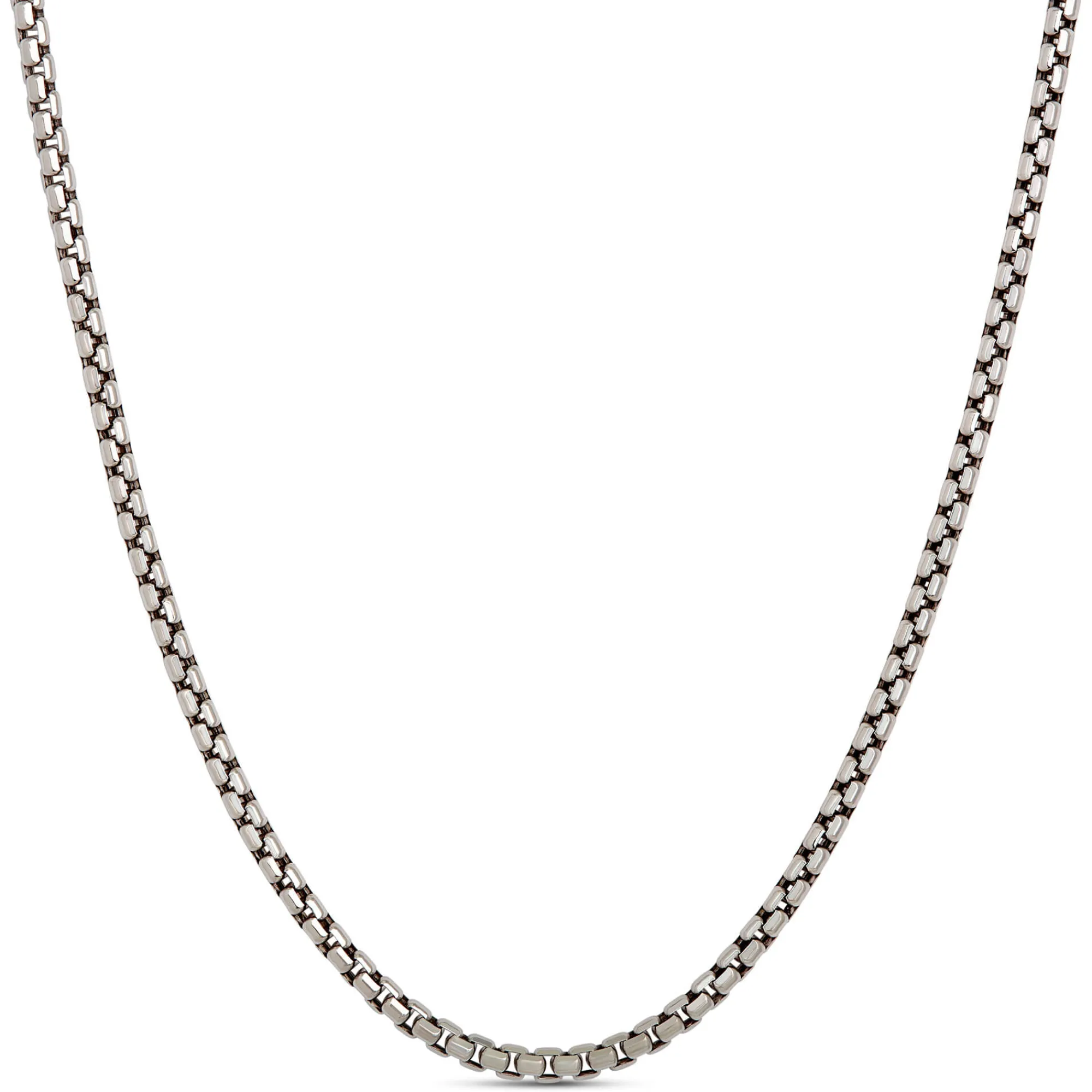 Toscano Half Round Diamond Cut Box Chain 14K, 24" Best