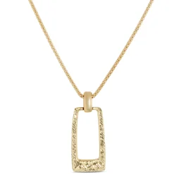 Toscano Hammered Door Knocker Pendant Necklace, 14K Yellow Gold Sale