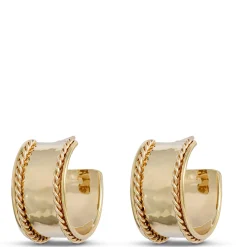 Toscano Hoop Earrings, 14K Yellow Gold Outlet