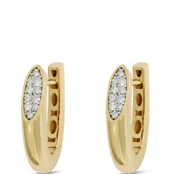 Toscano Hoop Earrings with Diamonds, 18K Yellow Gold Clearance