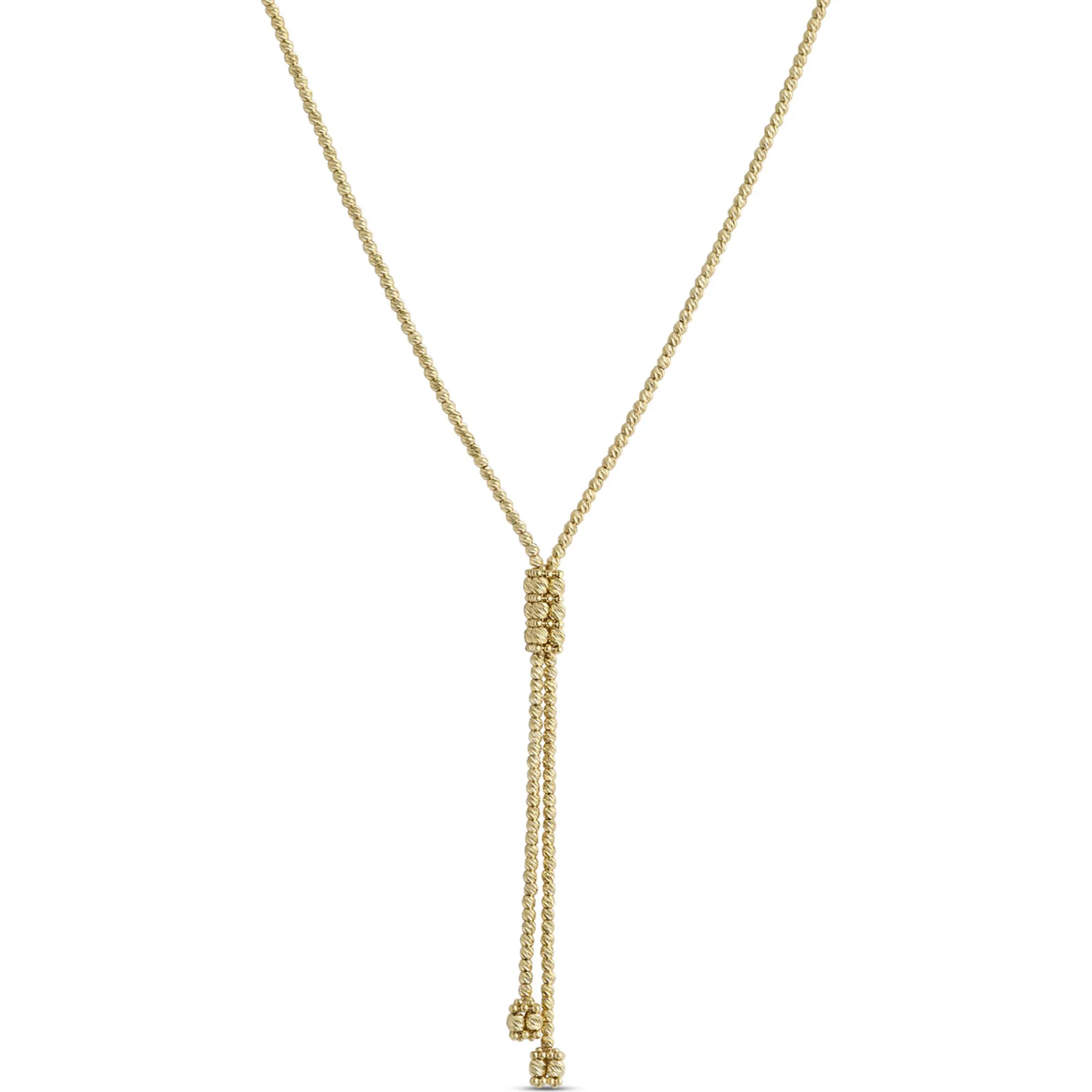 Toscano 18-Inch Beaded Y Necklace, 14K Yellow Gold Best