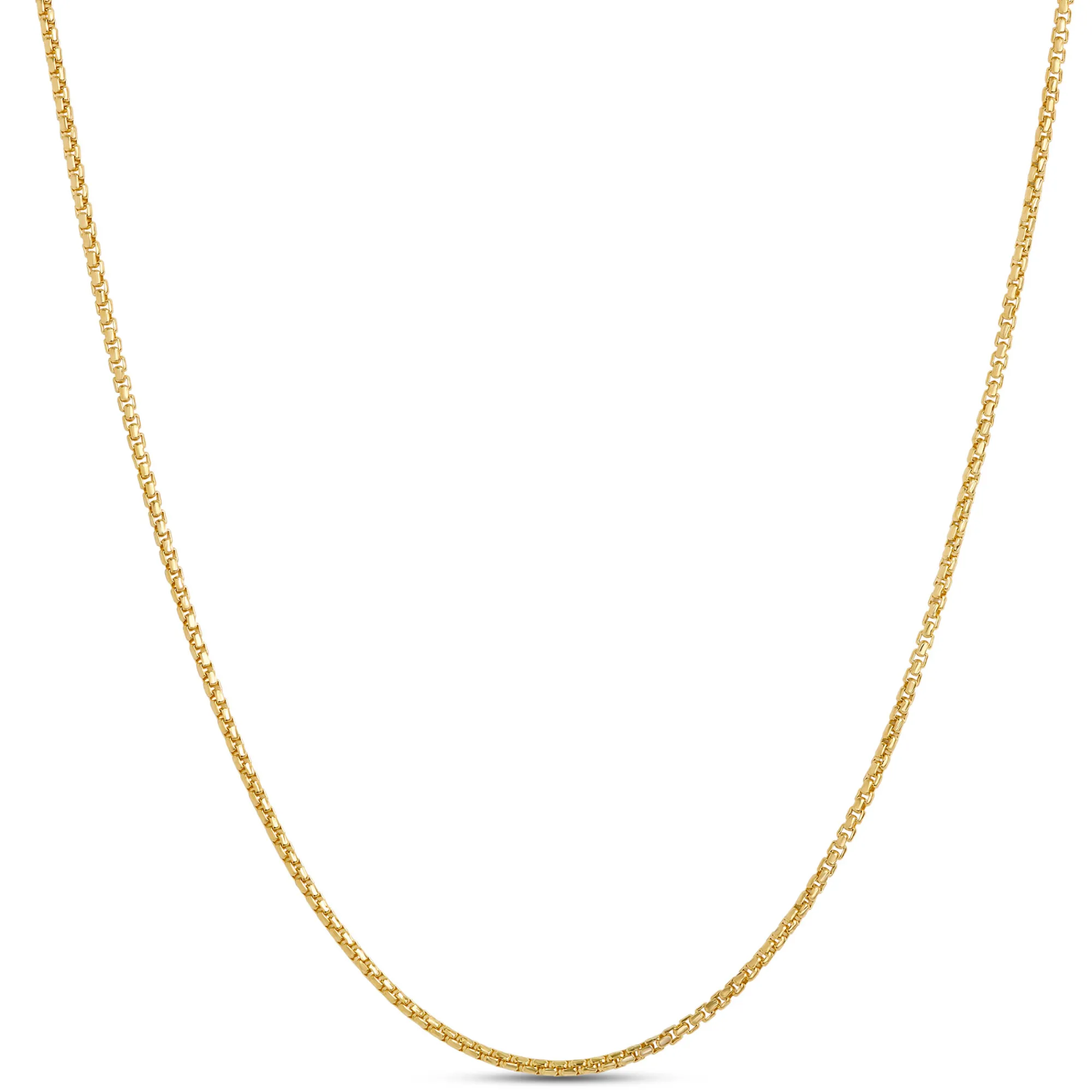 Toscano 18 Inch Box Link Necklace, 14k Yellow Gold Outlet