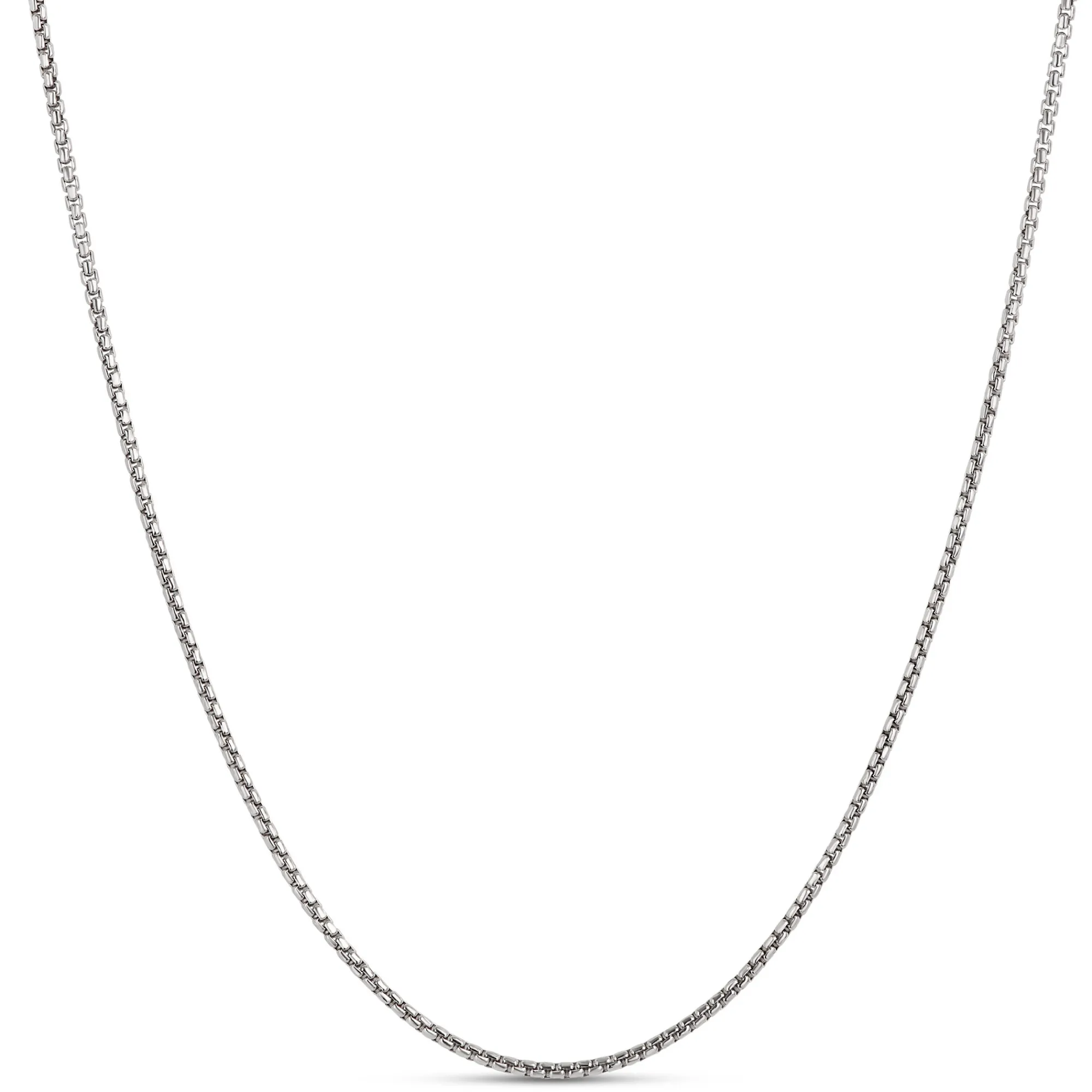 Toscano 18 Inch Box Link Necklace, 14k White Gold Online