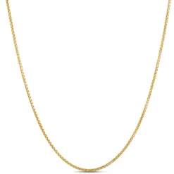 Toscano 24 Inch Box Link Necklace, 14k Yellow Gold