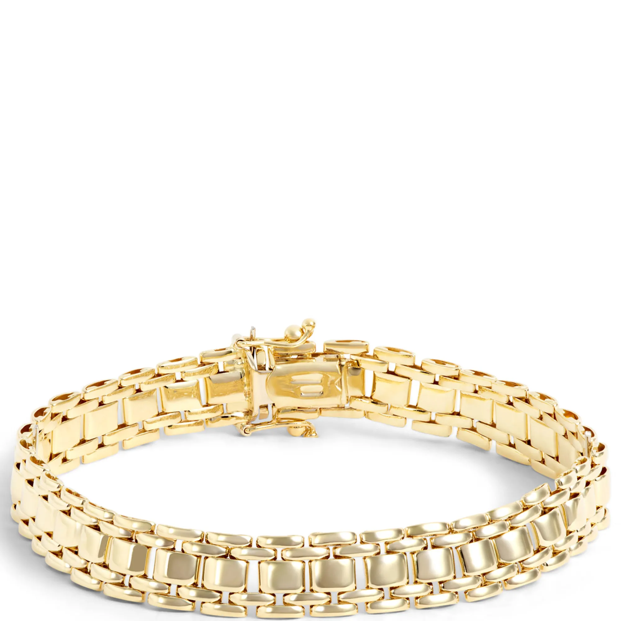 Toscano 7.5-Inch Brick Links Bracelet, 14K Yellow Gold Best