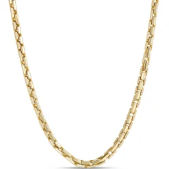 Toscano 24-Inch Chain With Square and Rectangle Links, 14K Yellow Gold Clearance