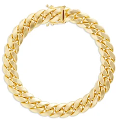 Toscano 9-Inch Cuban Link Bracelet, 14K Yellow Gold New