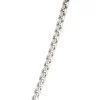 Toscano 18-Inch Diamond Cut Box Link Necklace, 14K White Gold Discount