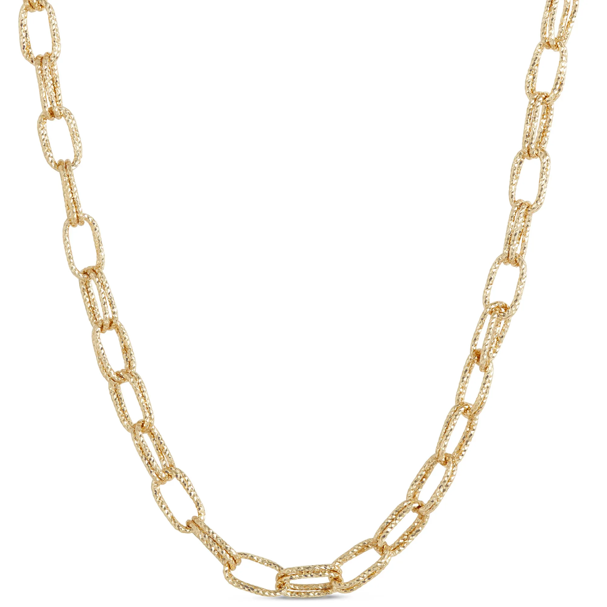 Toscano 18-Inch Double Wire Gold Link Necklace, 14K Yellow Gold Discount