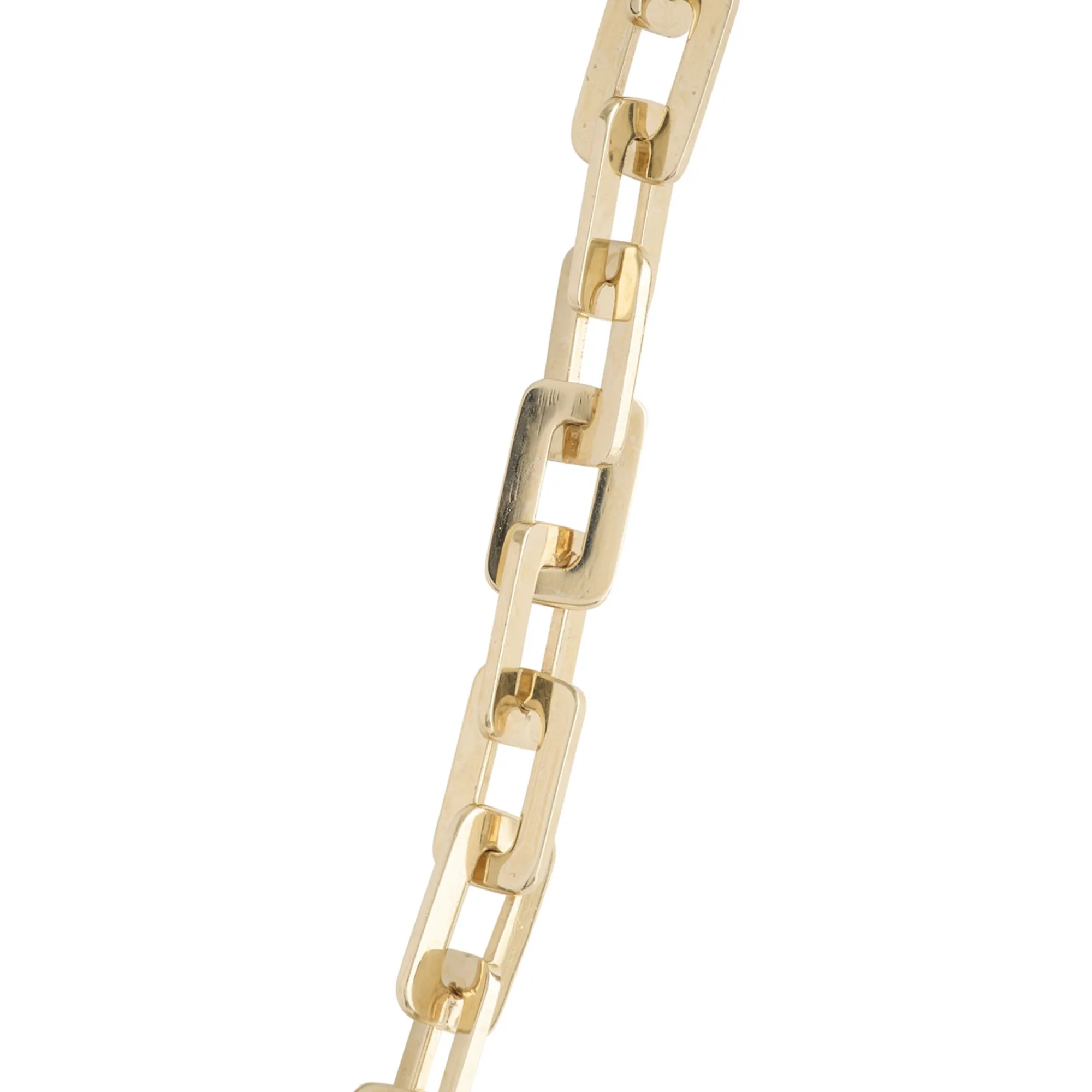Toscano 24-Inch Flat Rectangle Link Necklace, 14K Yellow Gold New