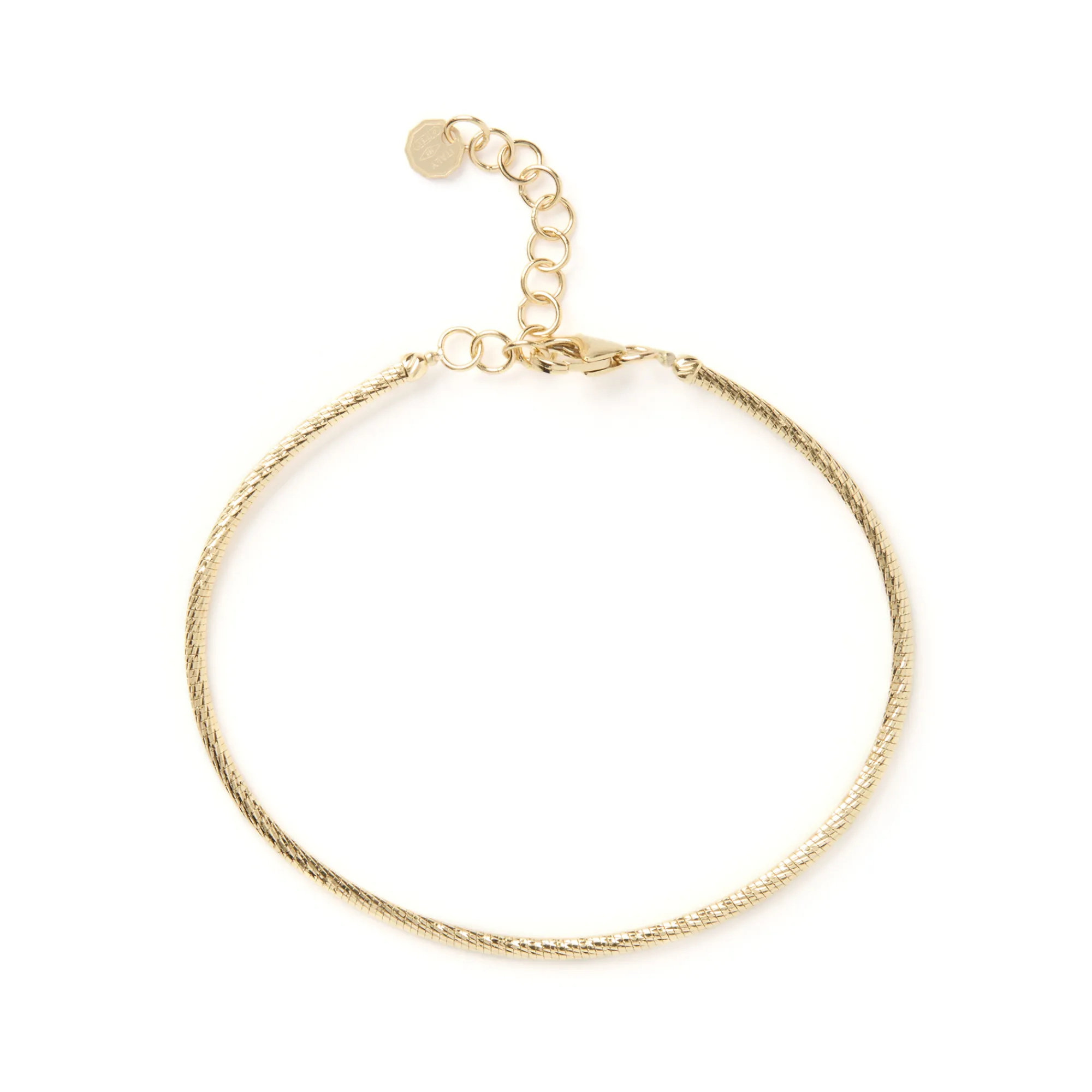 Toscano 7-Inch Flexy Wire Bracelet, 14K Yellow Gold Sale