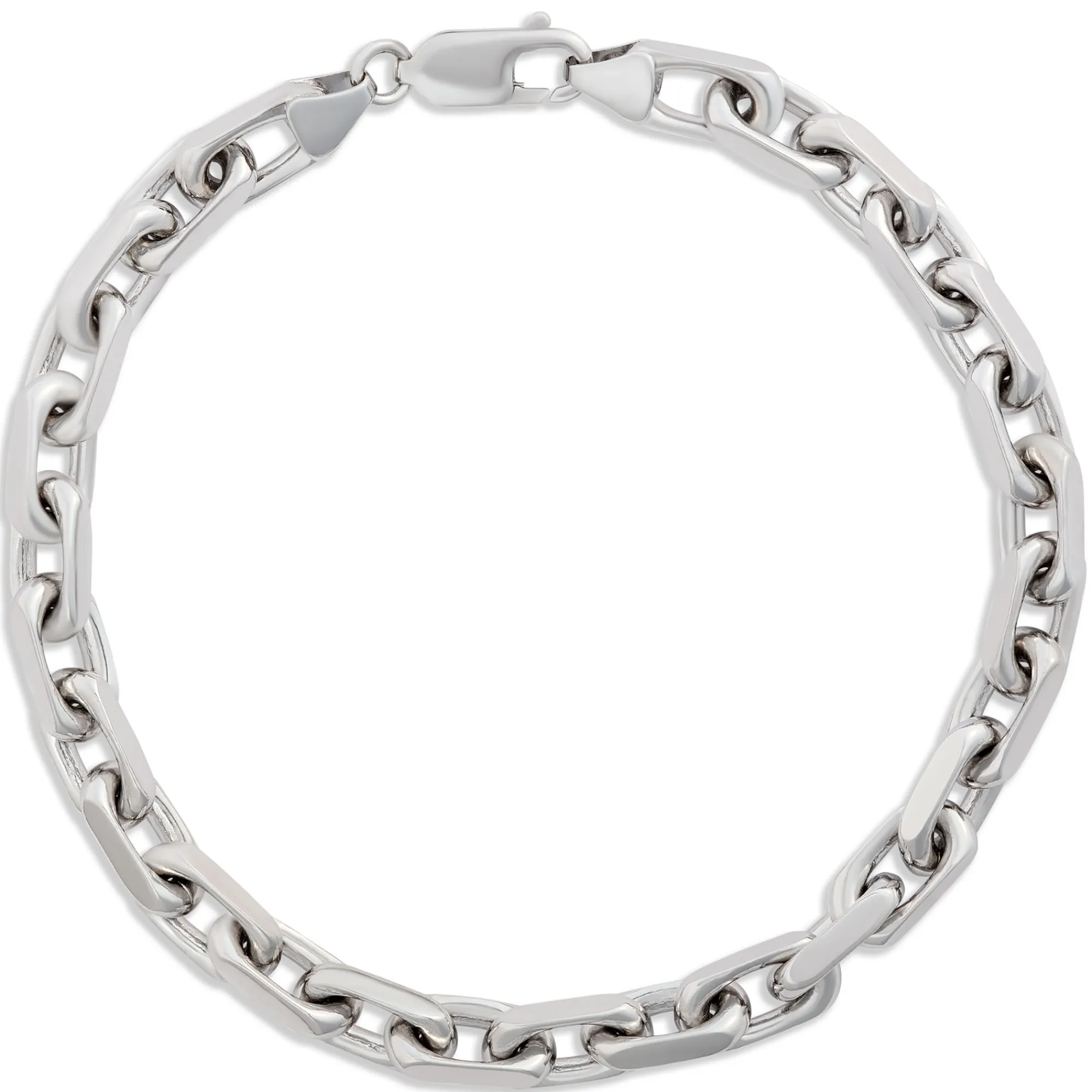 Toscano 8.5-Inch Forzatina Link Bracelet, 14K White Gold Discount
