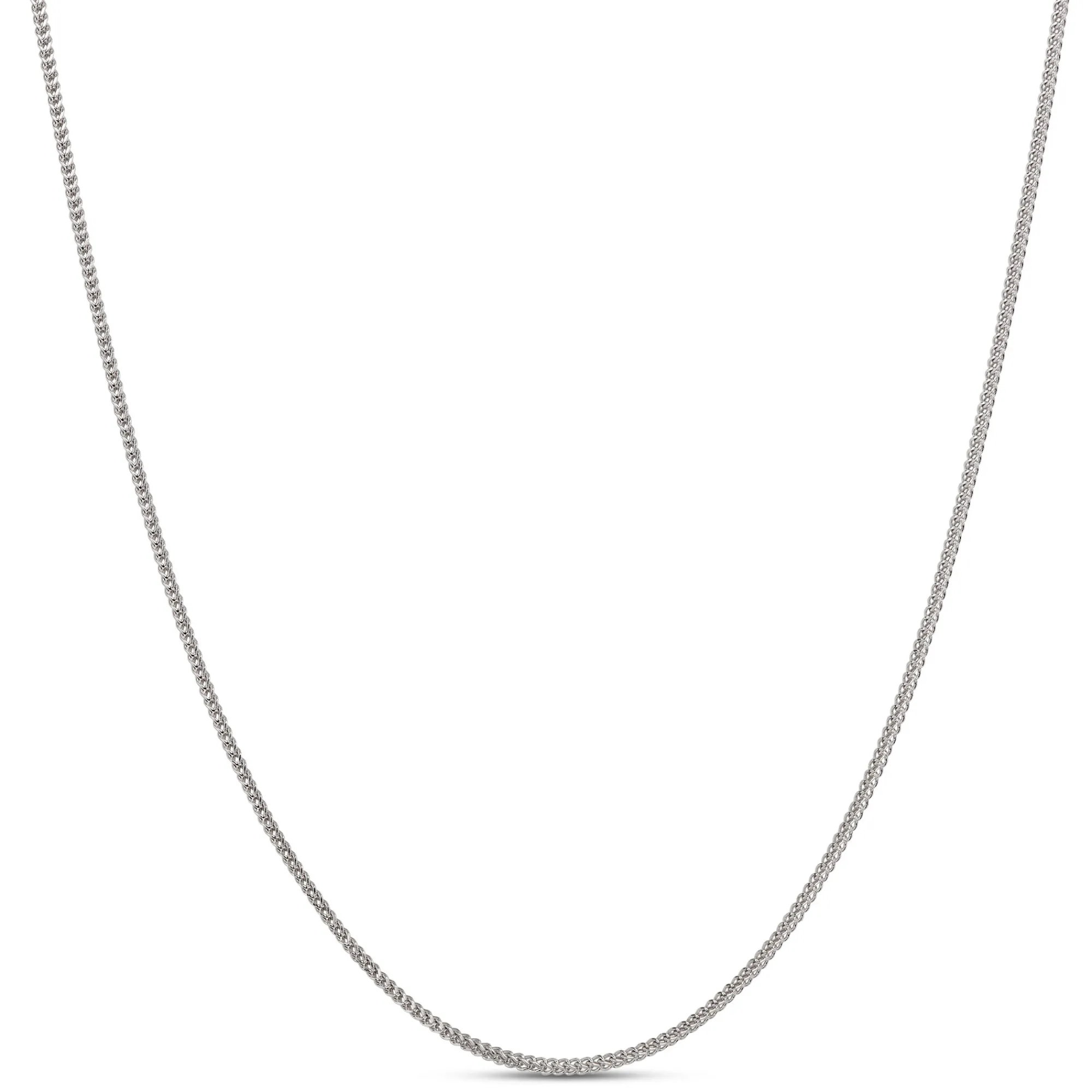Toscano 24 Inch Franco Link Necklace, 14k White Gold Outlet
