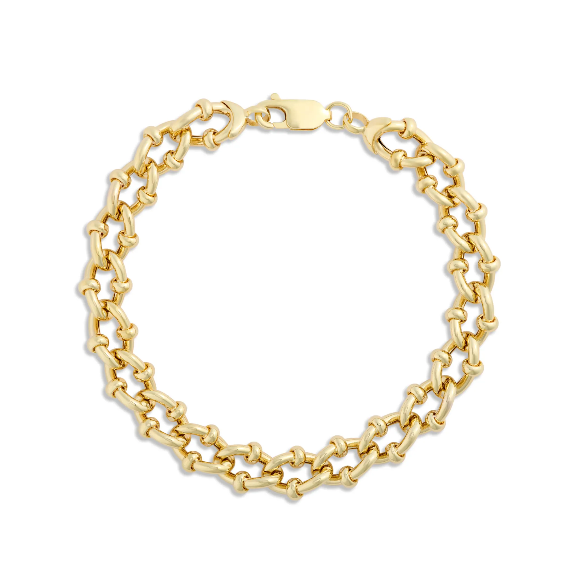 Toscano 8-Inch Granchio Link Bracelet, 14K Yellow Gold Sale