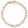 Toscano 8.5-Inch Hinged Link Bracelet, 14K Two-Tone Gold Clearance