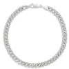 Toscano 8-Inch Mirror Curb Bracelet, 14K White Gold Clearance