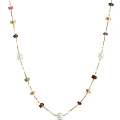 Toscano 24-Inch Multicolored Gemstone Bead Necklace, 14K Yellow Gold Best